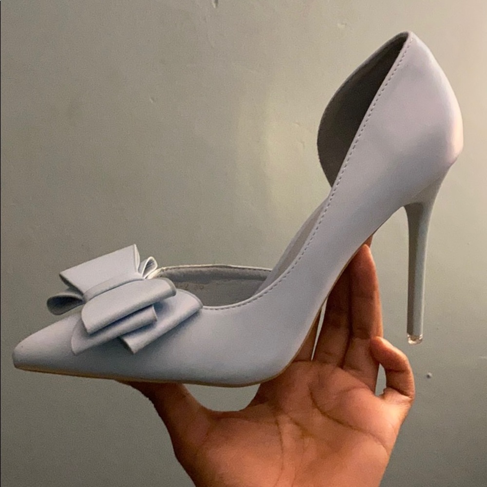 Bigtree Powder blue Bow tie heels